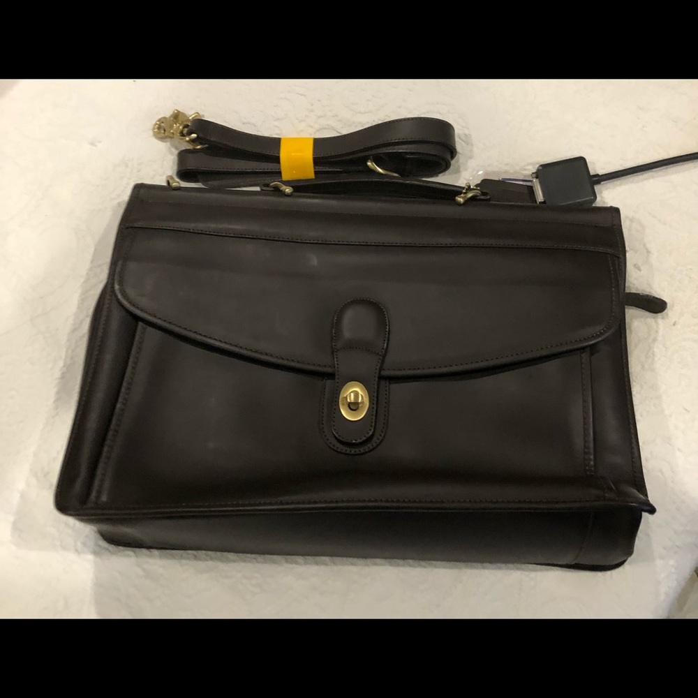 Tocca Dark Brown Leather Messenger Bag, NWT